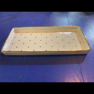 Threshold Cream and gold jewelry/candle/coin tray